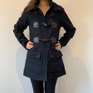 Stussy Wool Navy Duffel Coat in Size Small